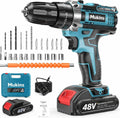 Trapano Avvitatore elettrico con 2 batterie ed accessori Mukins 48V