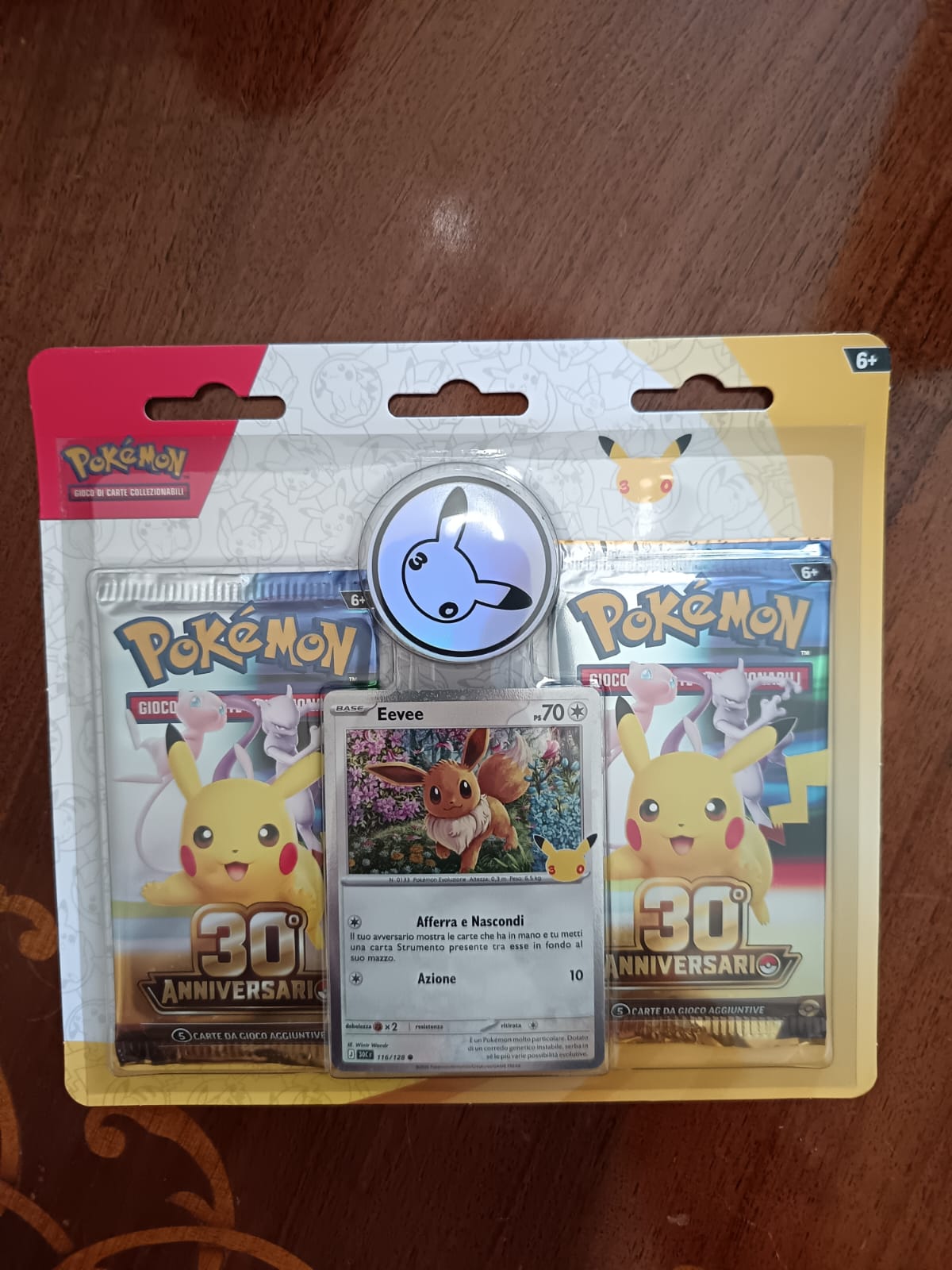 Pokémon - 1 Confezione Blister 30 anni con evee- ITALIANO-NEW SIGILLATO