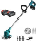 Decespugliatore Tagliaerba Elettrico 2 Batterie 48v Tagliabordi Testata Regolabile Maniglia Mukins