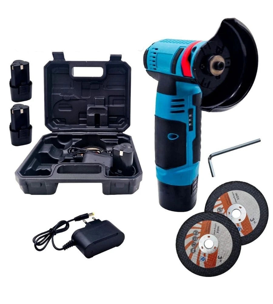 Mini flex Smerigliatrice doppia batteria litio dischi + Valigetta