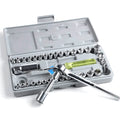 KIT SET CHIAVI A BUSSOLA CON CRICCHETTO 40 PEZZI GIRAVITE VALIGETTA IN PLASTICA